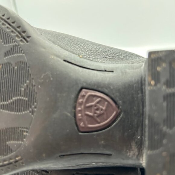 Ariat Women's J Toe Western Boot Black Leather Size 9 Style 10001038 (15771) - Picture 12 of 14